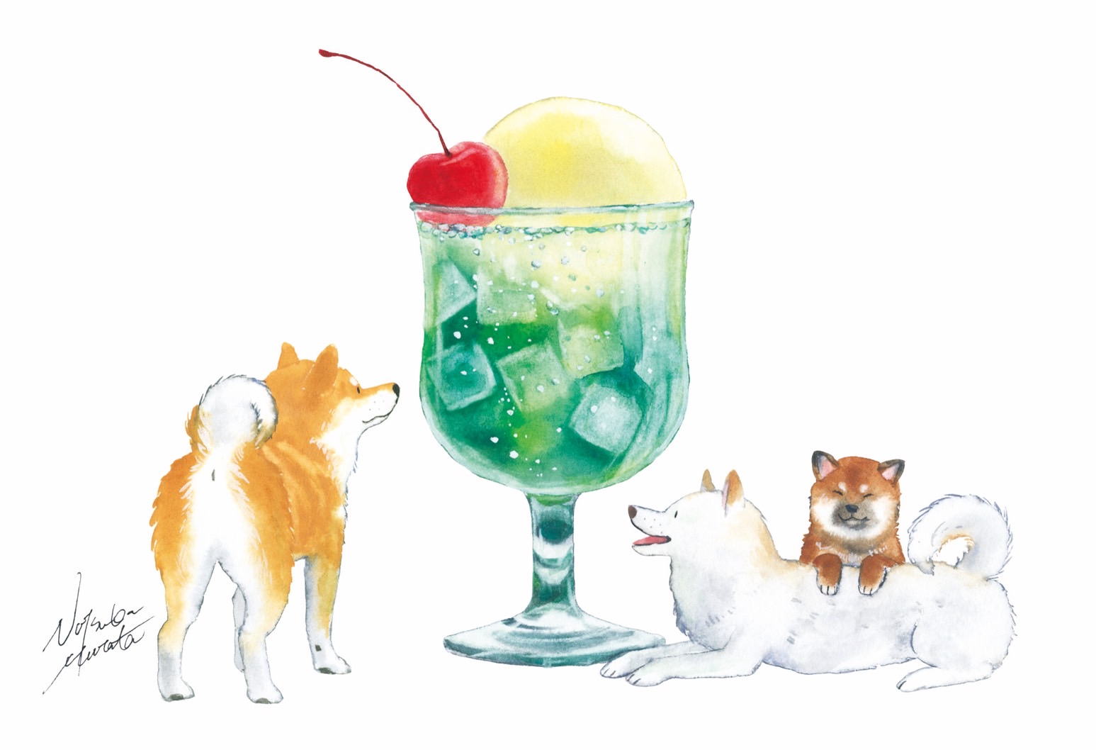 【募集終了】オトナのおえかき。水彩イラストで人気の村田夏佳さんと「しばいぬとおやつ」の絵を描く（記念図書館）