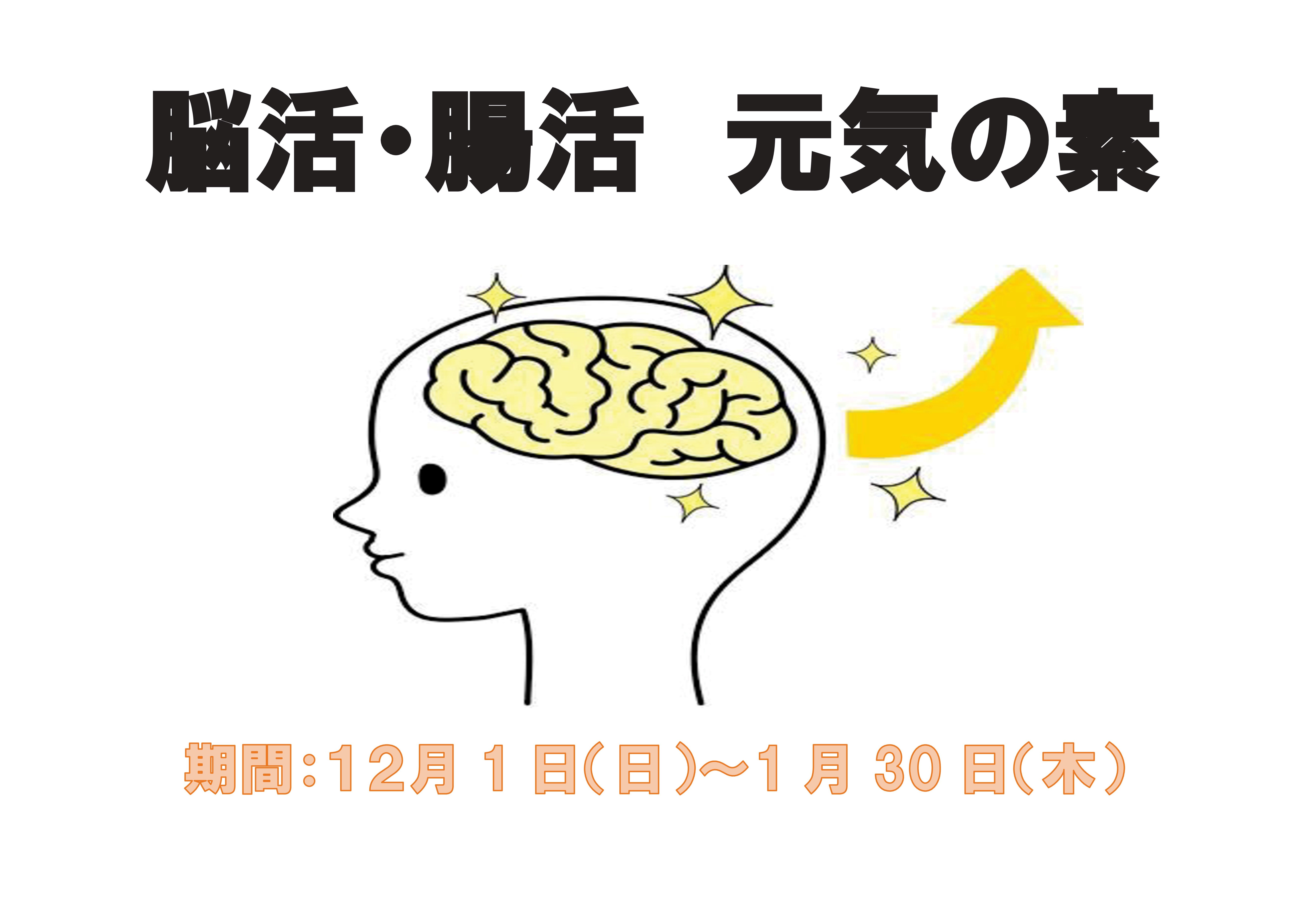 ミニ展示「脳活・腸活　元気の素」のお知らせ（記念図書館）