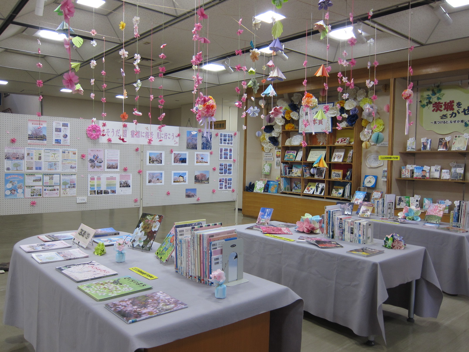 「図書館に桜サク展～そうだ、図書館に桜を見に行こう～」展示中！（多賀図書館）