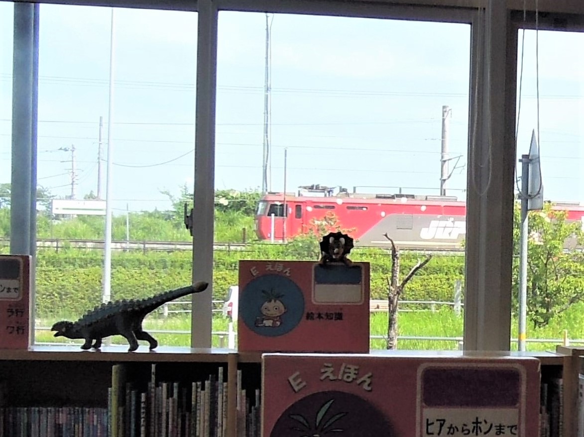 写真：館内東側(館内から見える「貨物車」)